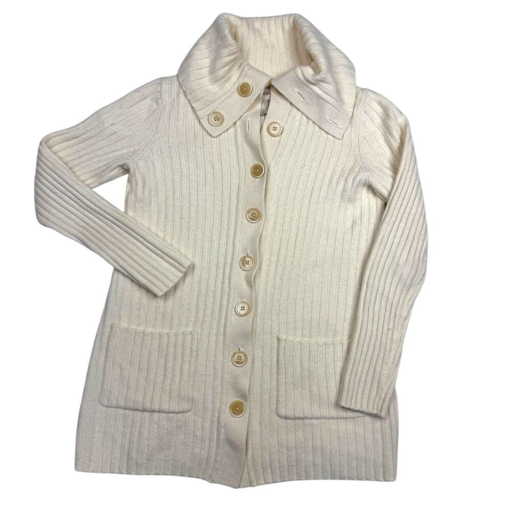 Banana Republic Ivory Wool Knit Sweater